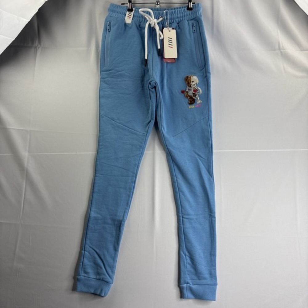 Fifth Loop Mens Medium Sweatpants‎ Blue Athletic Casual Logo Drawstring NWT